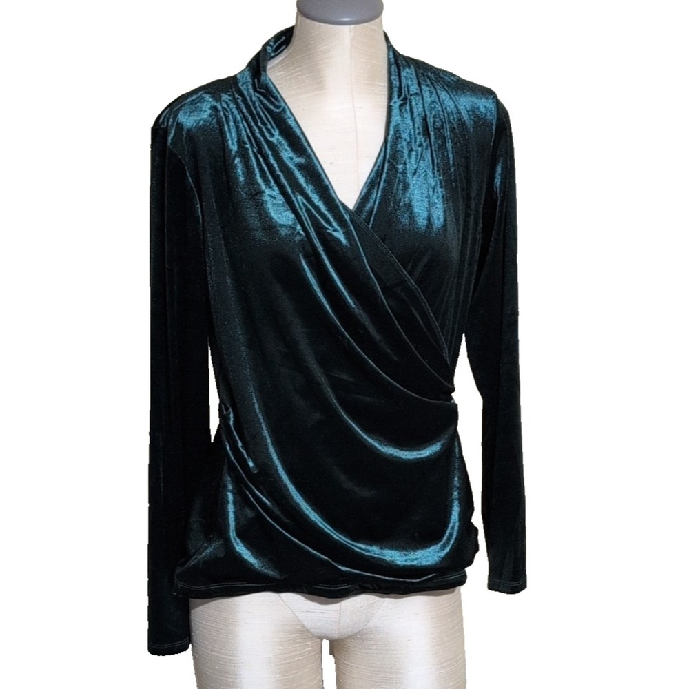 Tommy Hilfiger Crushed Velvet Suit Top chic Y2K Goth 90s rock business L rock